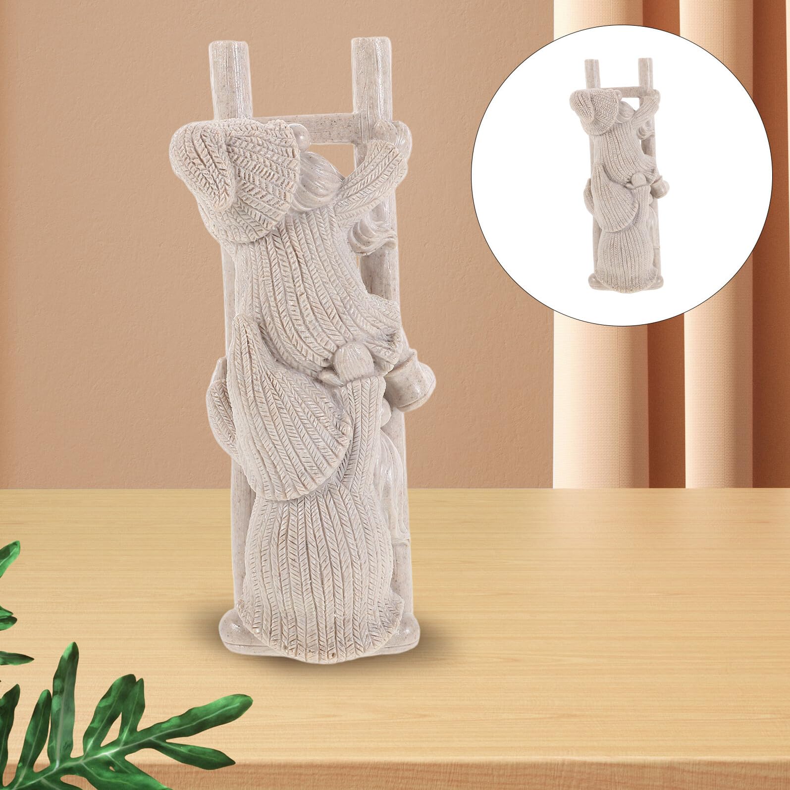 Homoyoyo Statue de GNOME de Jardin en Résine Résistante aux Intempéries Figurine Murale D’Homme Grimpant Compacte Décoration Extérieure pour Patio Balcon et Espace Vert