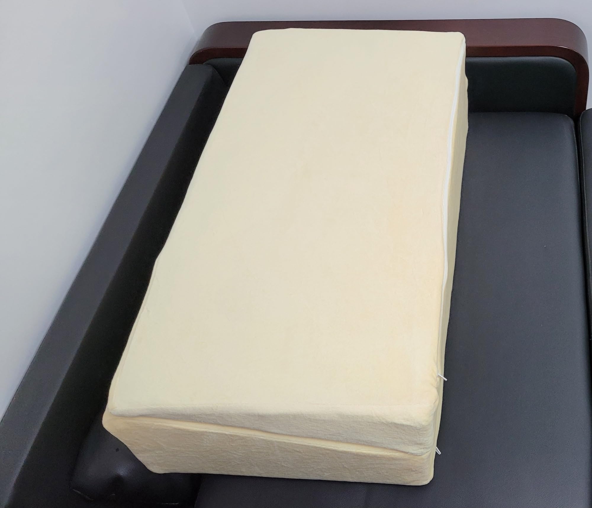 Almohada reflujo Almohada de cuña de Cama Blanca de 7 Pulgadas para reflujo ácido y GERD, Juego de Almohada Triangular de 30 Grados para Lectura/Descanso/Apoyo de piernas(60cm)