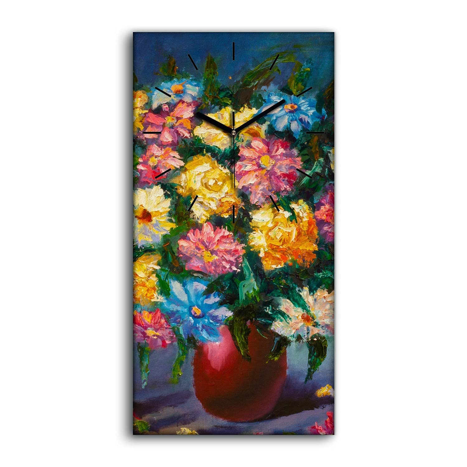 Horloge murale de belles fleurs image art moderne chambre