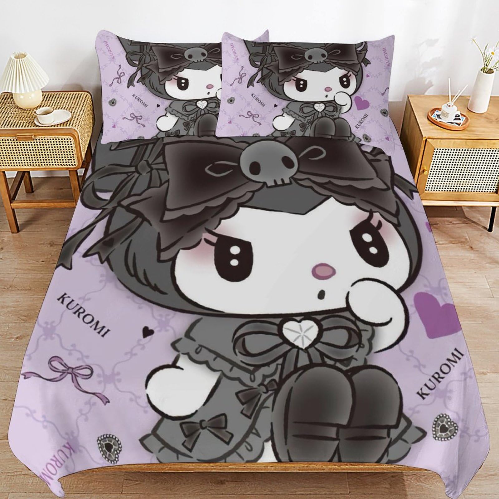 Amazon｜クロミ ちゃん 寝具3点セット 布団カバー シングル 寝具カバー