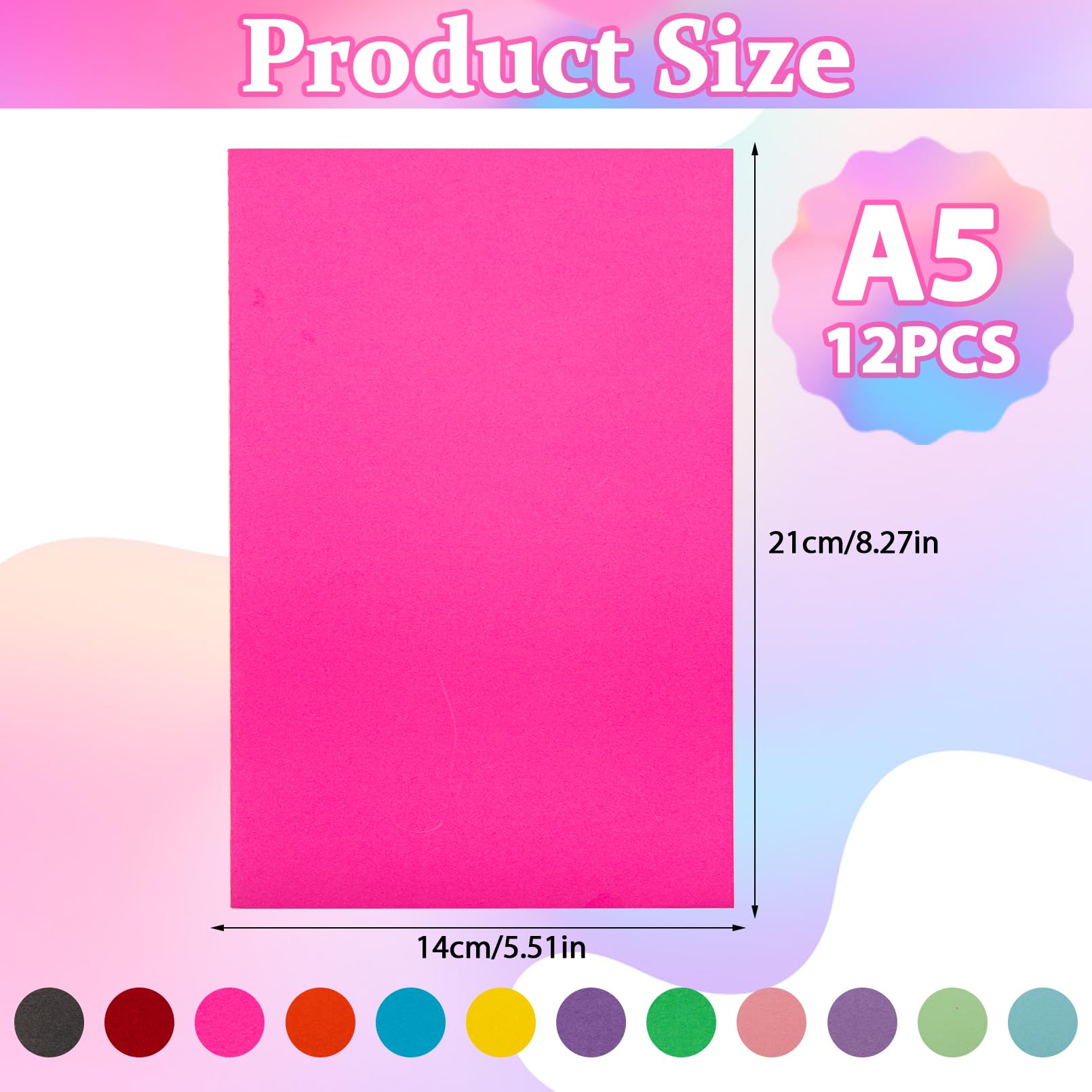 Dyrfolm Paquete de 12 cuadernos coloridos en blanco, diario en blanco A5 sin forro, bloc de notas para viajeros, oficina, dibujos, escritura, cuaderno de viaje, 60 páginas, 5.5 x 8.3 pulgadas