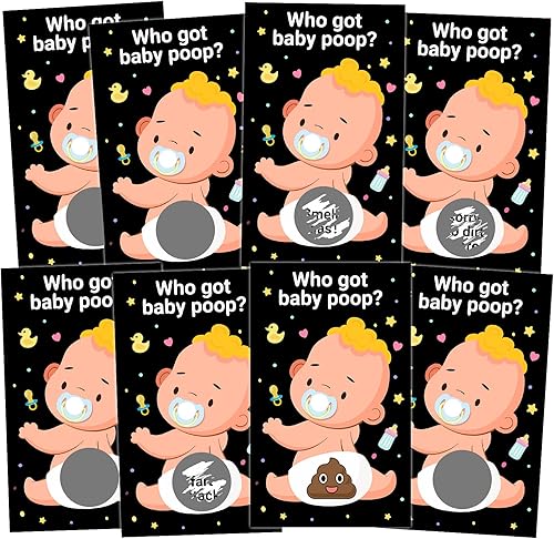 Juegos de baby shower, 38 tarjetas de rifa, boletos de lotería para baby shower, juegos de premios de puerta, juegos de tarjetas para raspar,