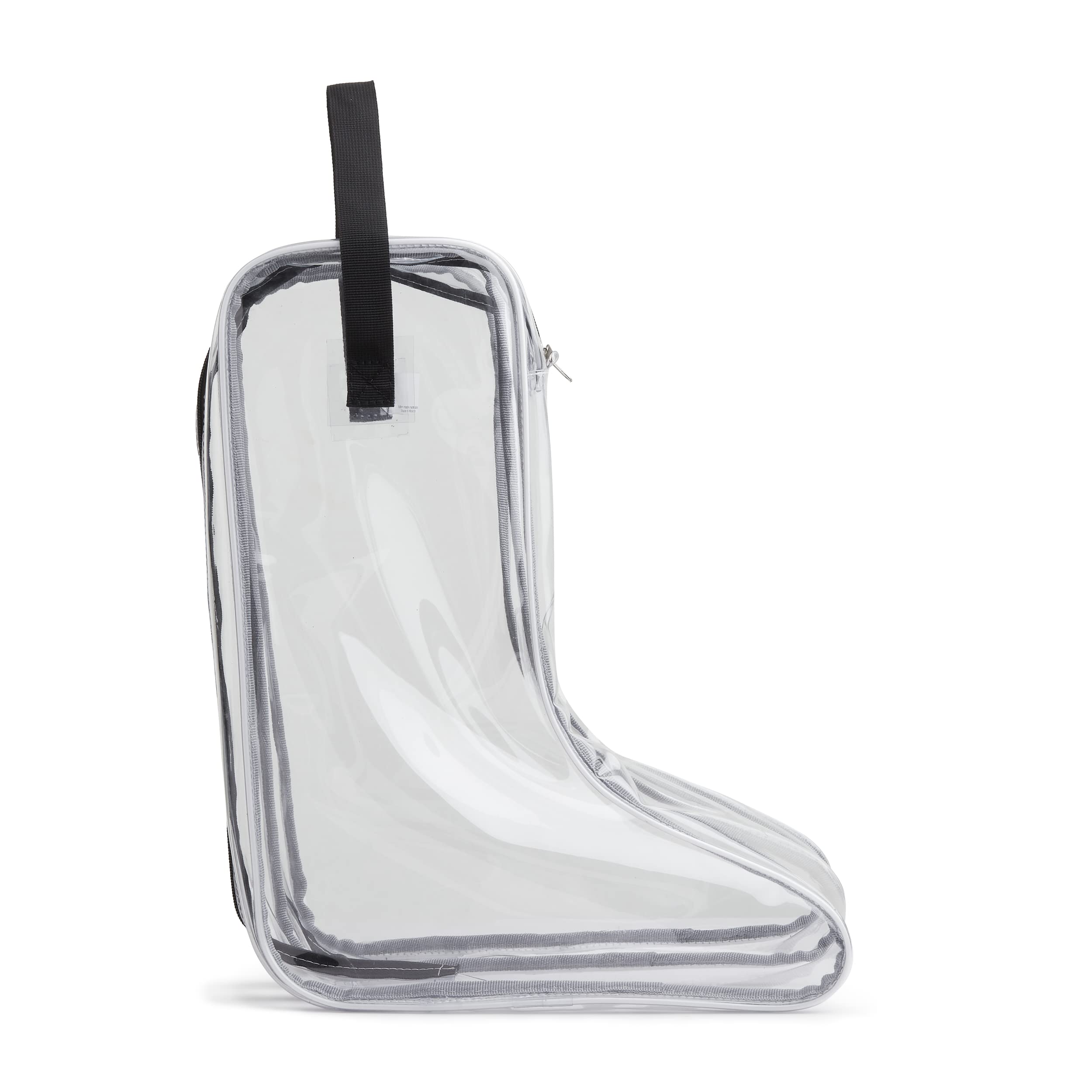 Howdy BootsHowdy Boot Bag - clear see-thru waterproof storage bag for cowboy boots mens and womens tall riding boots travel accessories shoe organizer storage hanging bags (Black)