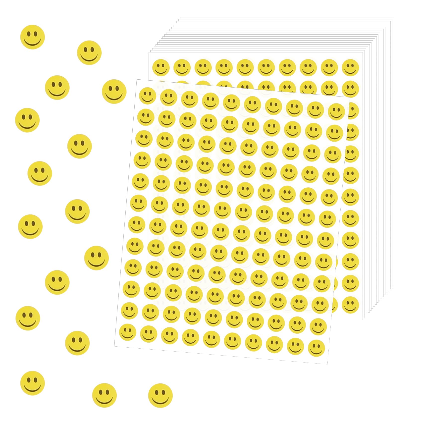 Smiley Face Stickers 6000 Pcs,Yellow,Reward Stickers for Children,Reward Chart,Premium Quality & Reusable Decals for Kids,Adults,Teachers-for Laptops,Water Bottles,Journals(Classroom,Office,Party) — image 1