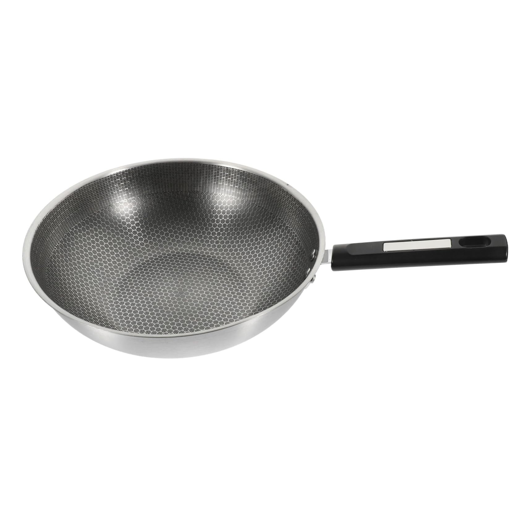 Padella Antiaderente in Acciaio con Fondo Piatto Nido d Manico in Bachelite Resistente al Calore per Friggere Uova e Bistecche su Tutti i Piani Cottura Compatta e Durevole per