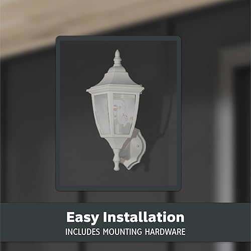 Miniatura 6 de Designers Fountain 2462-BK Waterbury - Farol de pared para exteriores, 14.25 pulgadas de alto, color negro