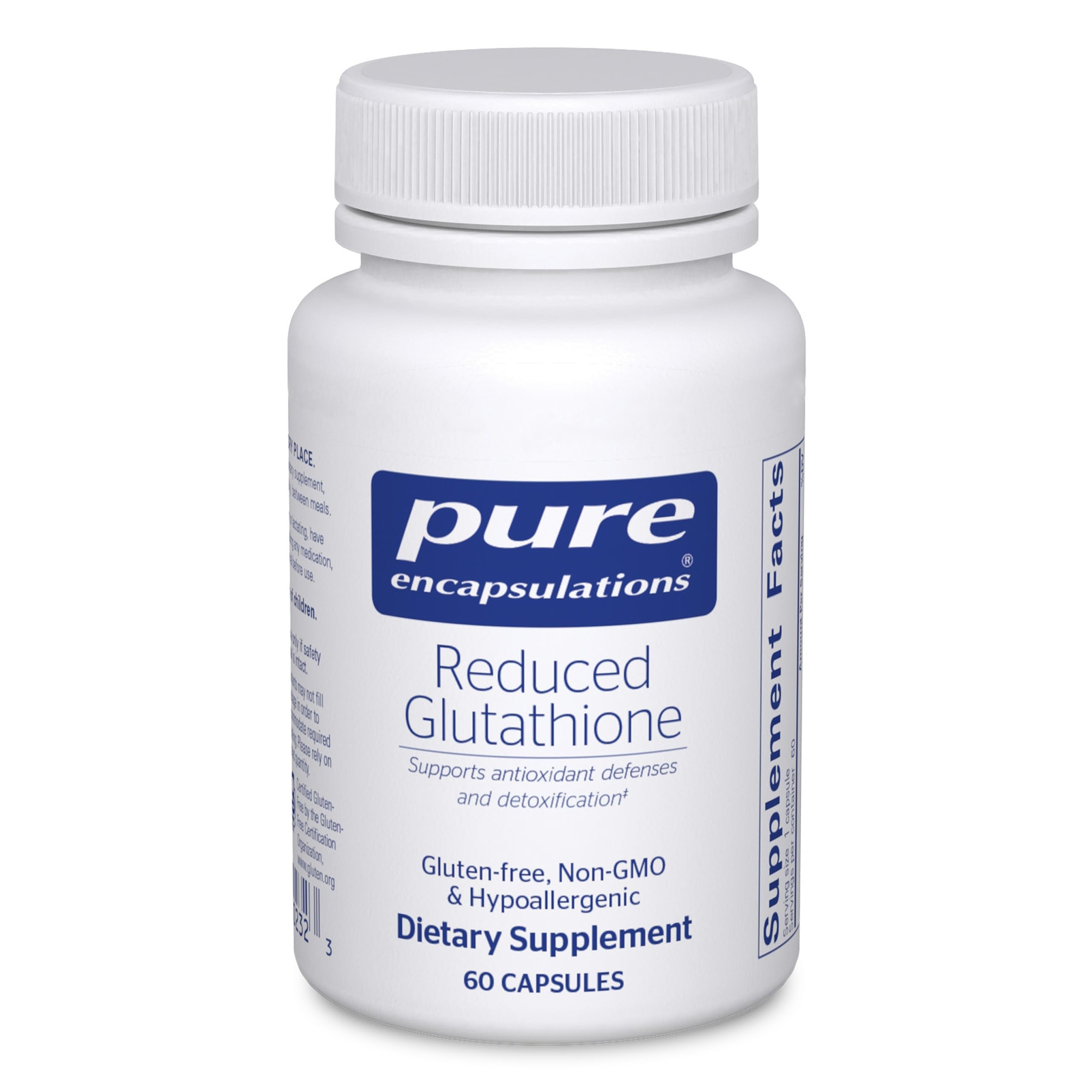 - Pure Encapsulations Reduced Glutathione | Hypoallergenic Antioxidant Supplement to Support Liver and Cell Health* | 60 Capsules