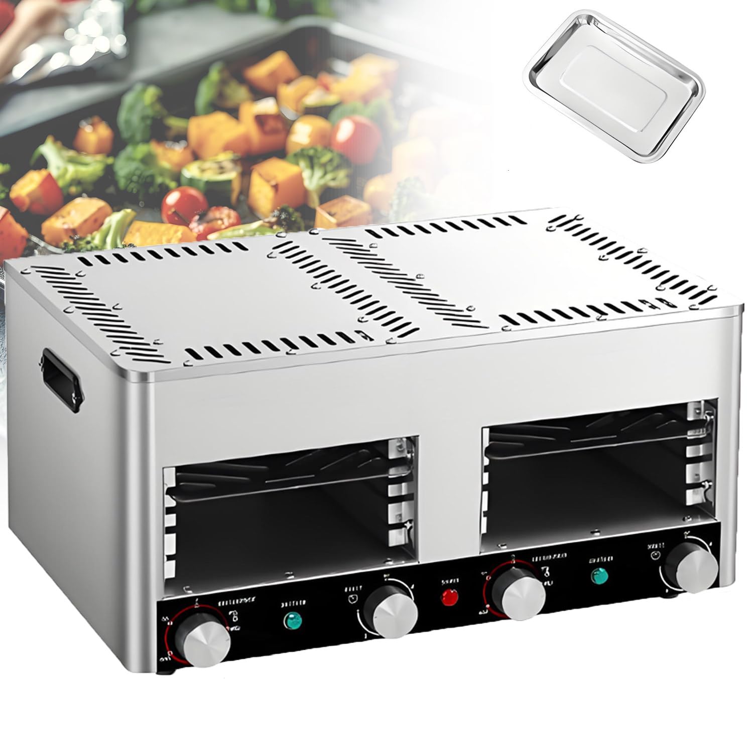 Electric Steak Grill Smokeless Broiler,Indoor Commercial N002