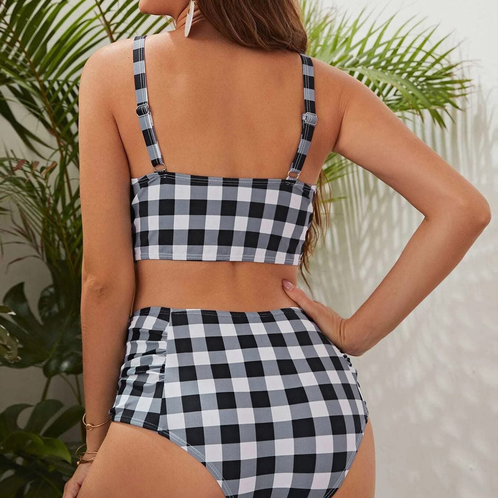 Damen Umstands Bikini-Set Sommer V-Ausschnitt Push-Up Schwangerschafts-Badeanzug Hohe Taille Blumen Zweiteilige Bikini