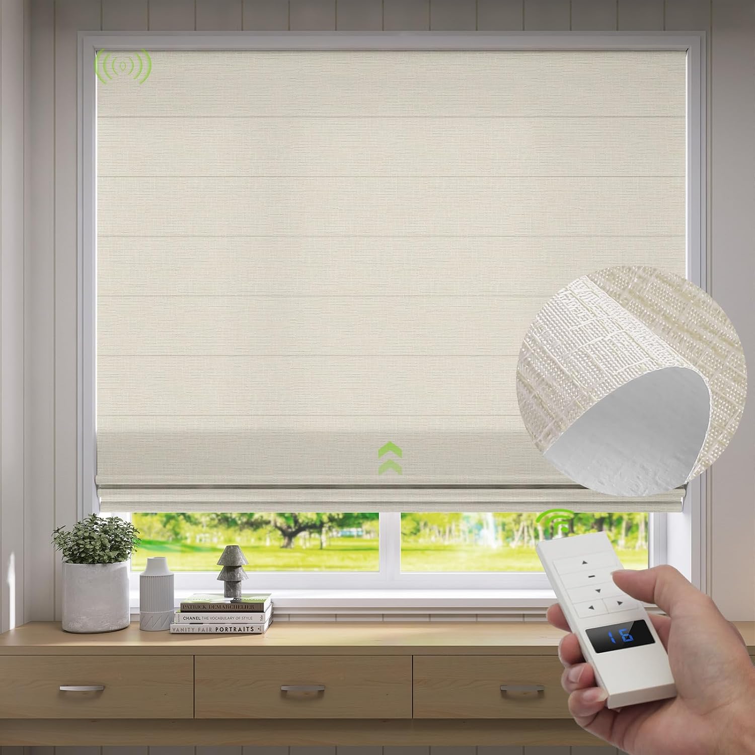 .:2216914E t Description: PRIVACY CORDLESS ROMAN-BROO DIST. WHITE 35.5×64 N CHINA