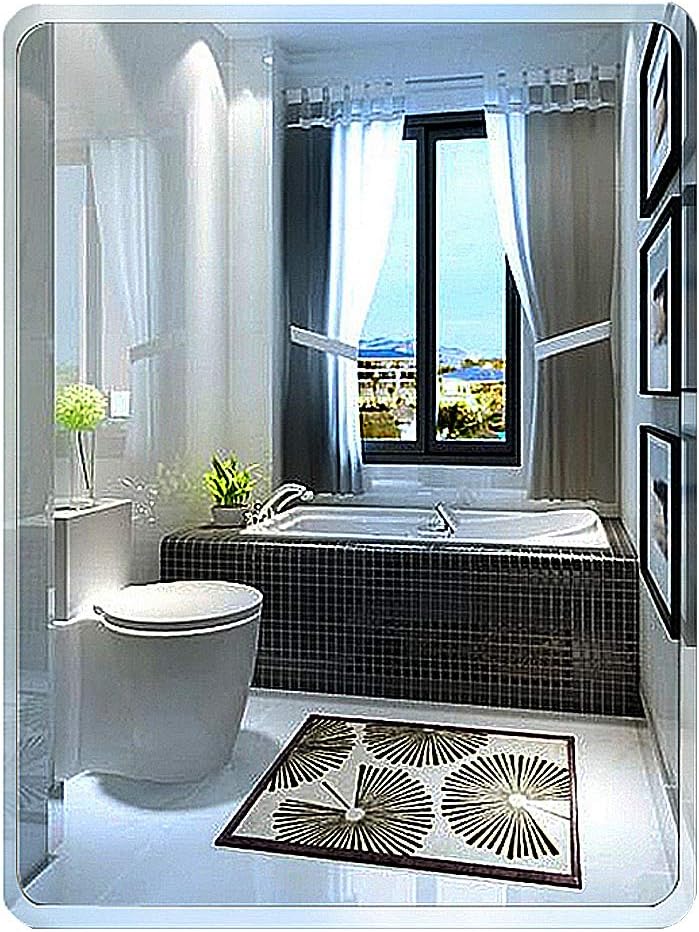 WWWRL Frameless Wall Mirror/Rectangular Bathroom Shower Mirror / 35x45cm / Bedroom Dressing Table Vanity Makeup Mirror, Beauty Mirror, Hotel Decoration - 3 Styles Optional