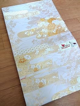 Amazon.co.jp: 美保姿苑 西陣織 花車文 金銀糸 袋帯 正絹 花柄