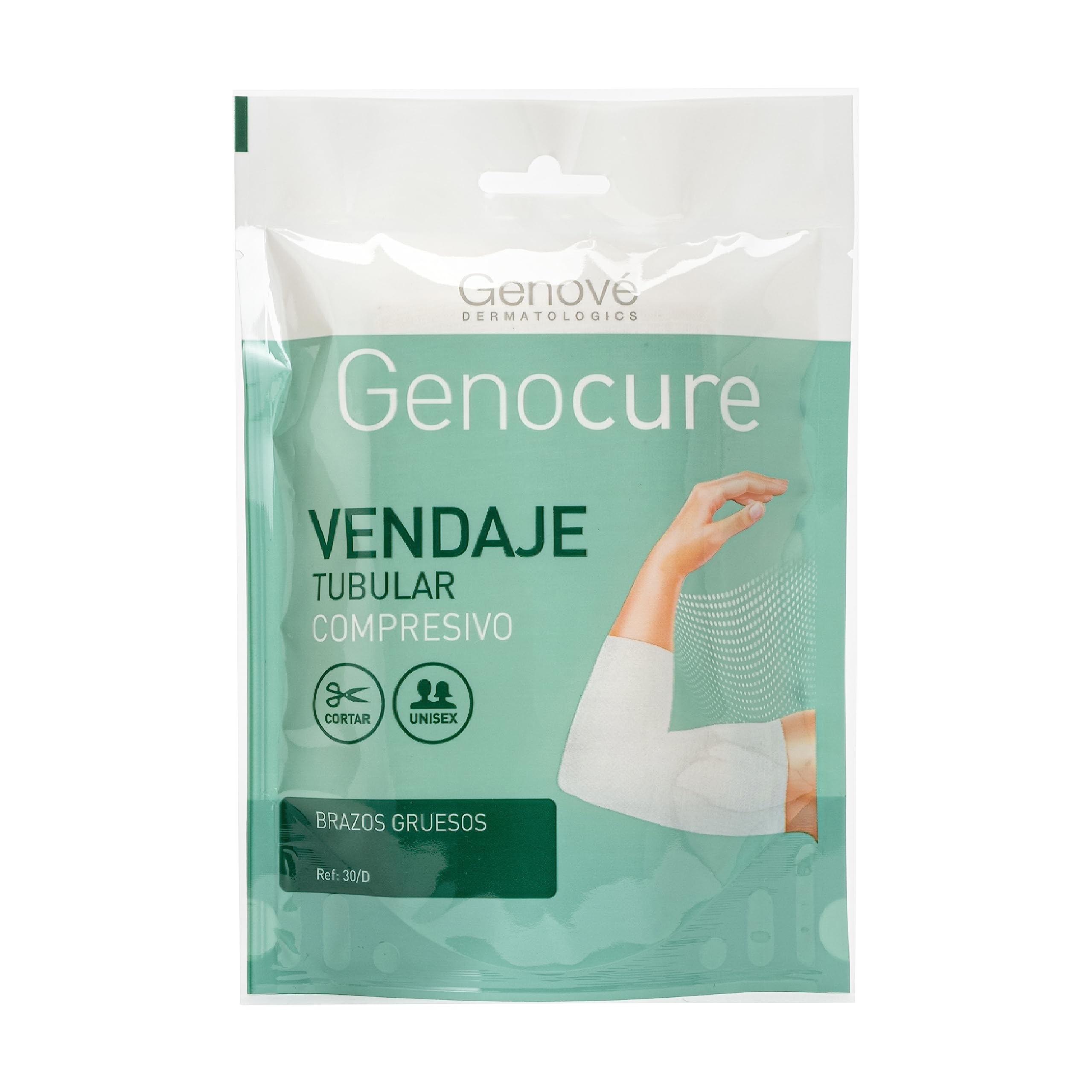 Genocure | Compressive Tubular Bandage Thick Arms Ref. 30D | Rehabilitation Supports, Edemas and Joint Injuries | 100 cm