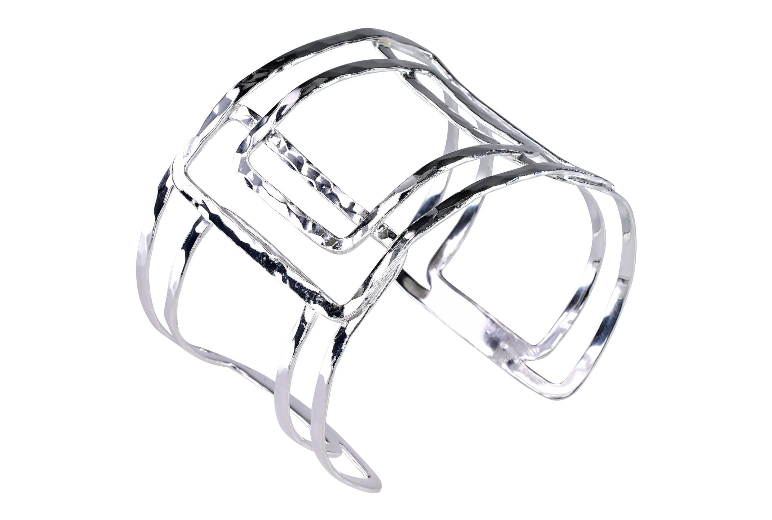 SILBERMOOS Damen Armspange Armreif Design Statement elegant offen 925 Sterling Silber