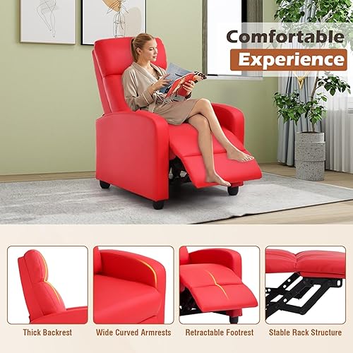 Miniatura 49 de BestMassage - Sillón reclinable para sala de estar Moderno sofá con respaldo alto, asiento para cine en casa con soporte lumbar (con masaje,