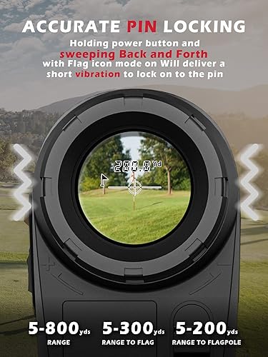 Miniatura 3 de Range Finder Golfing, Fyobyye Slope Laser Golf Rangefinder, Golf Rangefinder with Slope Switch - Slope Measurement, Flag Lock Tech with Pulse