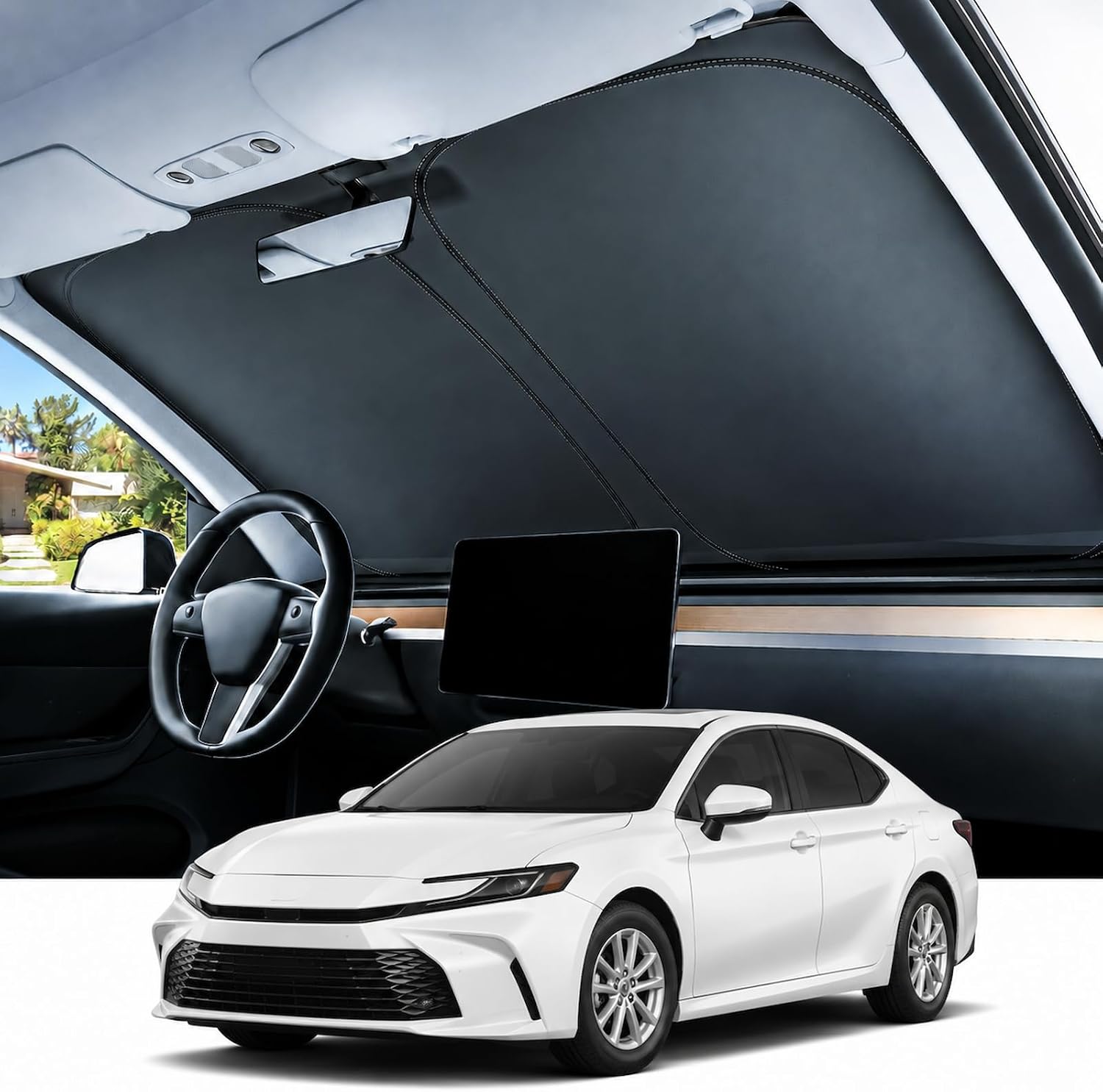 REEVAA Car Windshield Sun Shade for Toyota Camry 2026