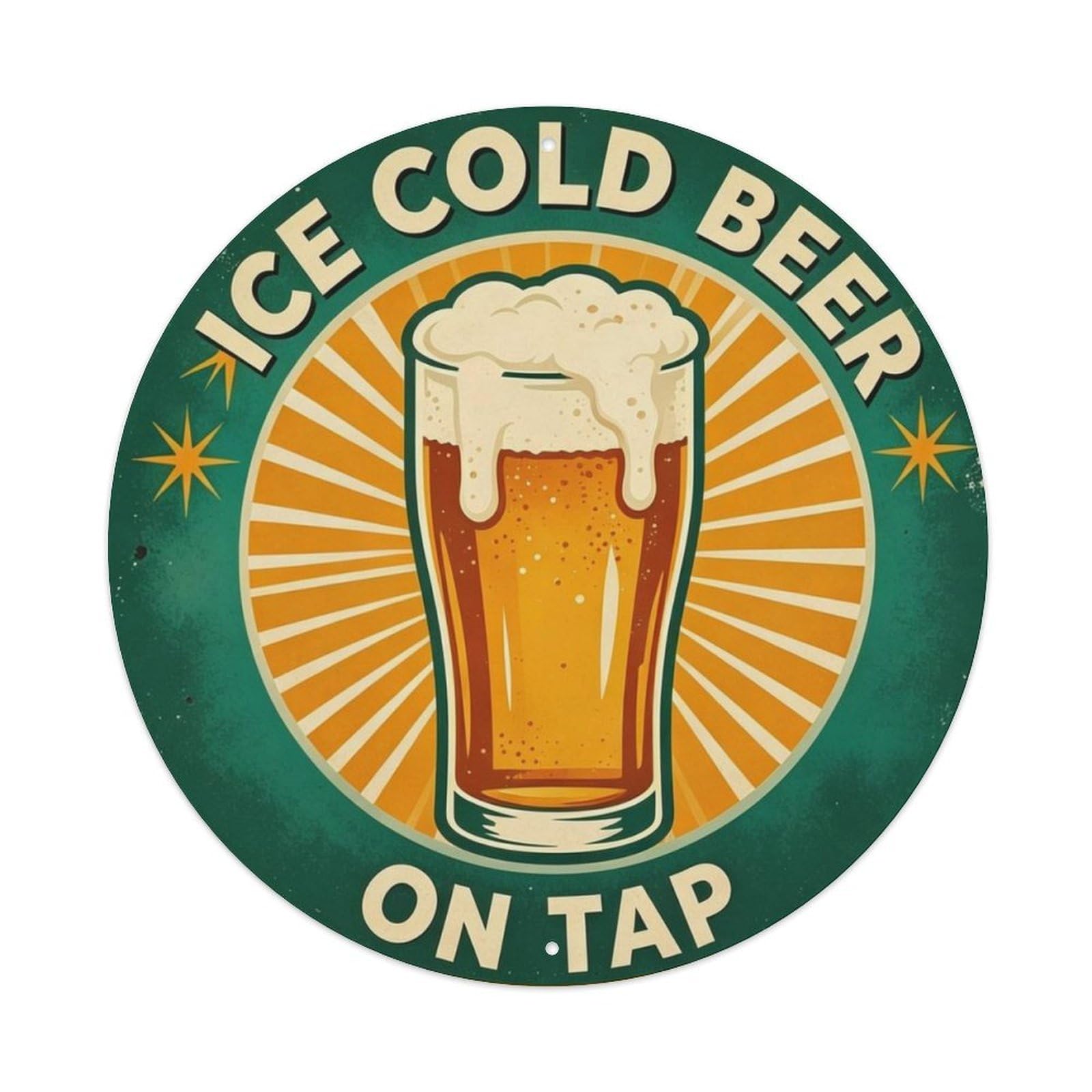 Ice Cold Beer Metal Tin Sign Plaque