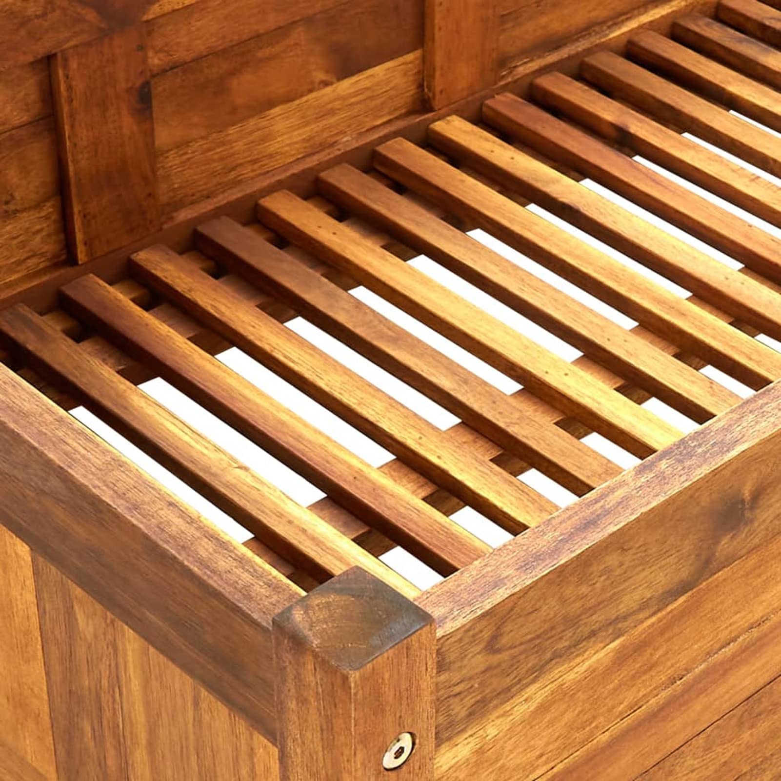 LAPOOH Arriate, Mesa De Cultivo, Huerto Domestico, Cultivo De Plantas Aromaticas, Arriate De Jardín, de Madera de Acacia 200x50x25 cm