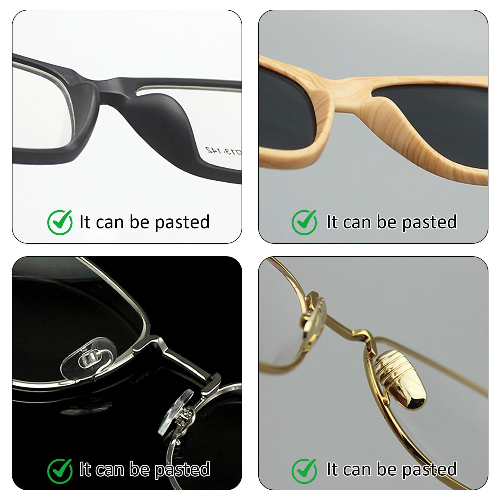 Almohadillas nasales de espuma EVA para gafas, almohadillas de repuesto hipoalergénicas antideslizantes, ultra suaves y ligeras para gafas y gafas de sol, 40 pares