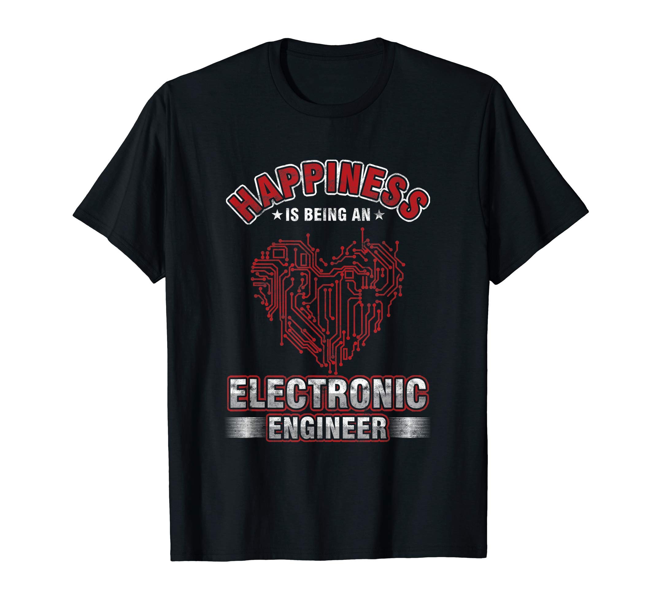 CPU Electrical Circuit Motherboard Computer NerdHappiness Heart Electronic Engineer Love Engineer PC Gift T-Shirt