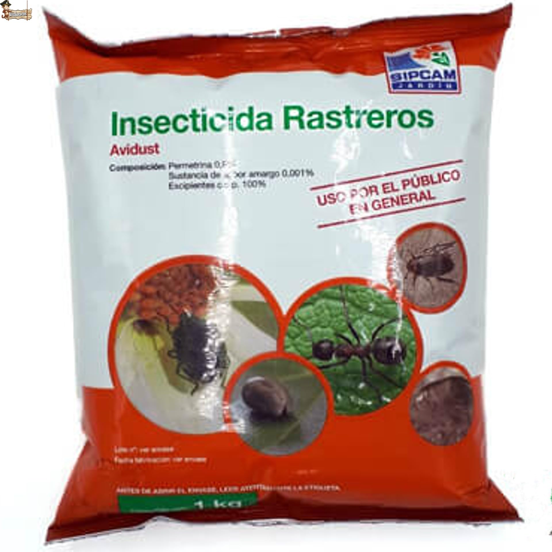 BricoLoco.com Insecticida Suelo en Polvo contra Insectos Rastreros por Contacto e ingestión. ¡¡¡Pack 3 KGS. (3x1kg.)!!! Piretroide. Exterior e Interior. Hormigas, cucarachas, pulgas, garrapatas (3)