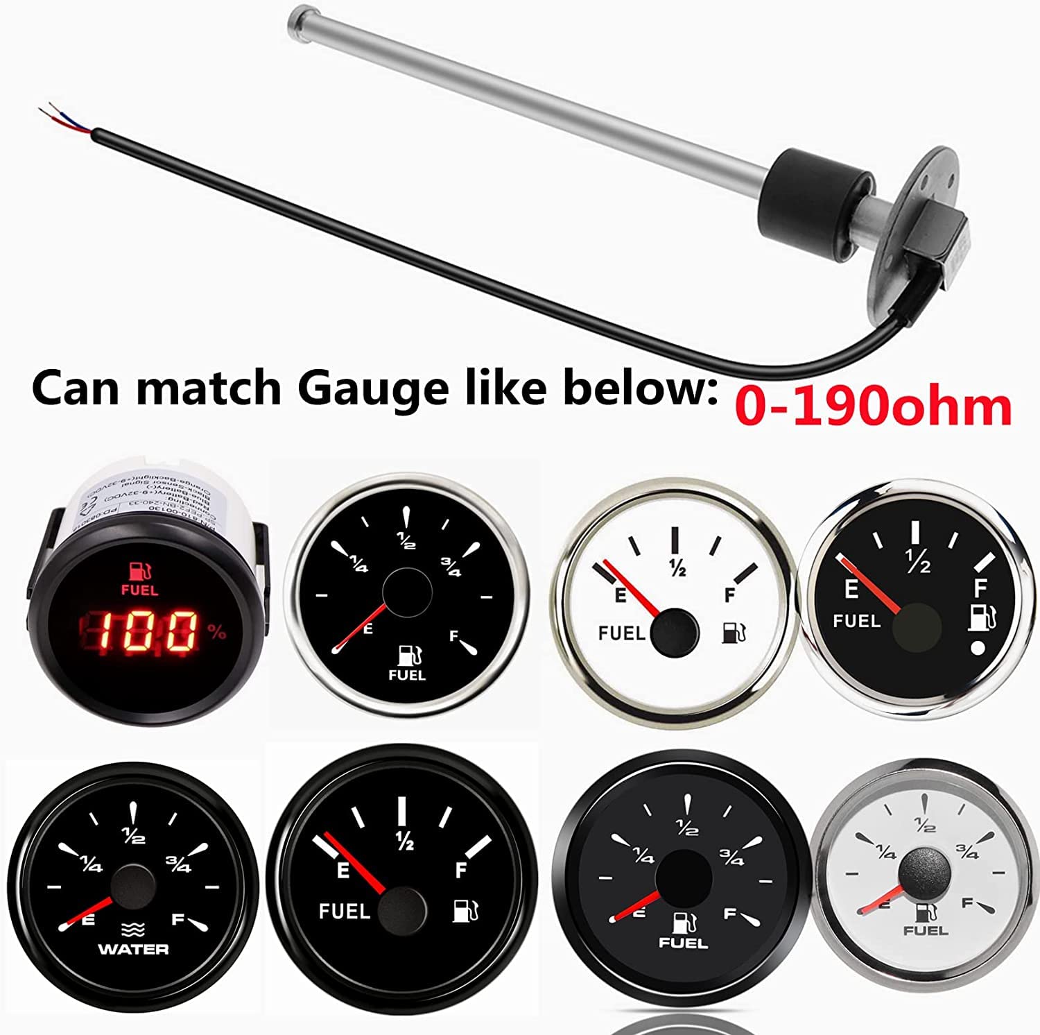 Rv Tank Level Sensor 0-190 Ohm Fuel Water Level Sensor - Thread Twist-in Tank Sending Unit For Boat, Truck, Car 0-190ohm Sending Unit - Foto 6