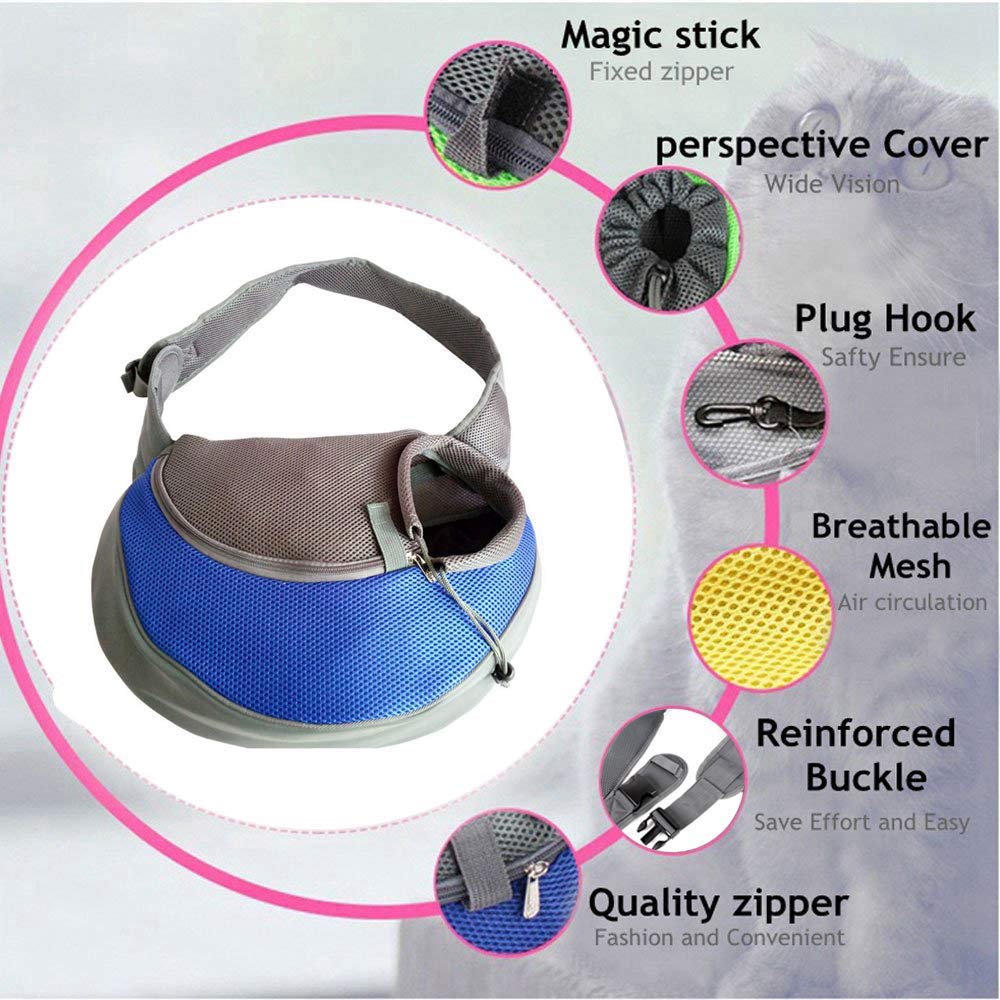 Sac de Transport pour Chat et Chien - Bandoulière Épaule Sling pour Animaux de Compagnie