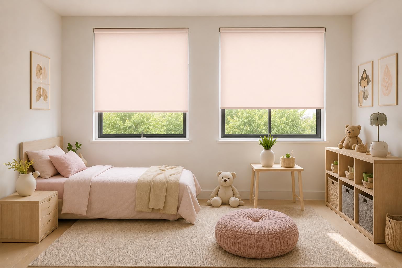 Estoralis Gove Store Enrouleur Tamisant Lisse, Polyester, Rose, 150 x 230 cm