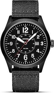 Relojes militares para hombre, reloj deportivo analógico de cuarzo impermeable para hombre con fecha, luminoso, militar, campo táctico, banda de nailon casual