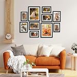 Picture Frames for 10 Photos with Mat, Multi Gallery Picture Frames Set with Two 8x10, Four 5x7, Four 4x6, Hanging or Tabletop Display Home Wall Collage Decor