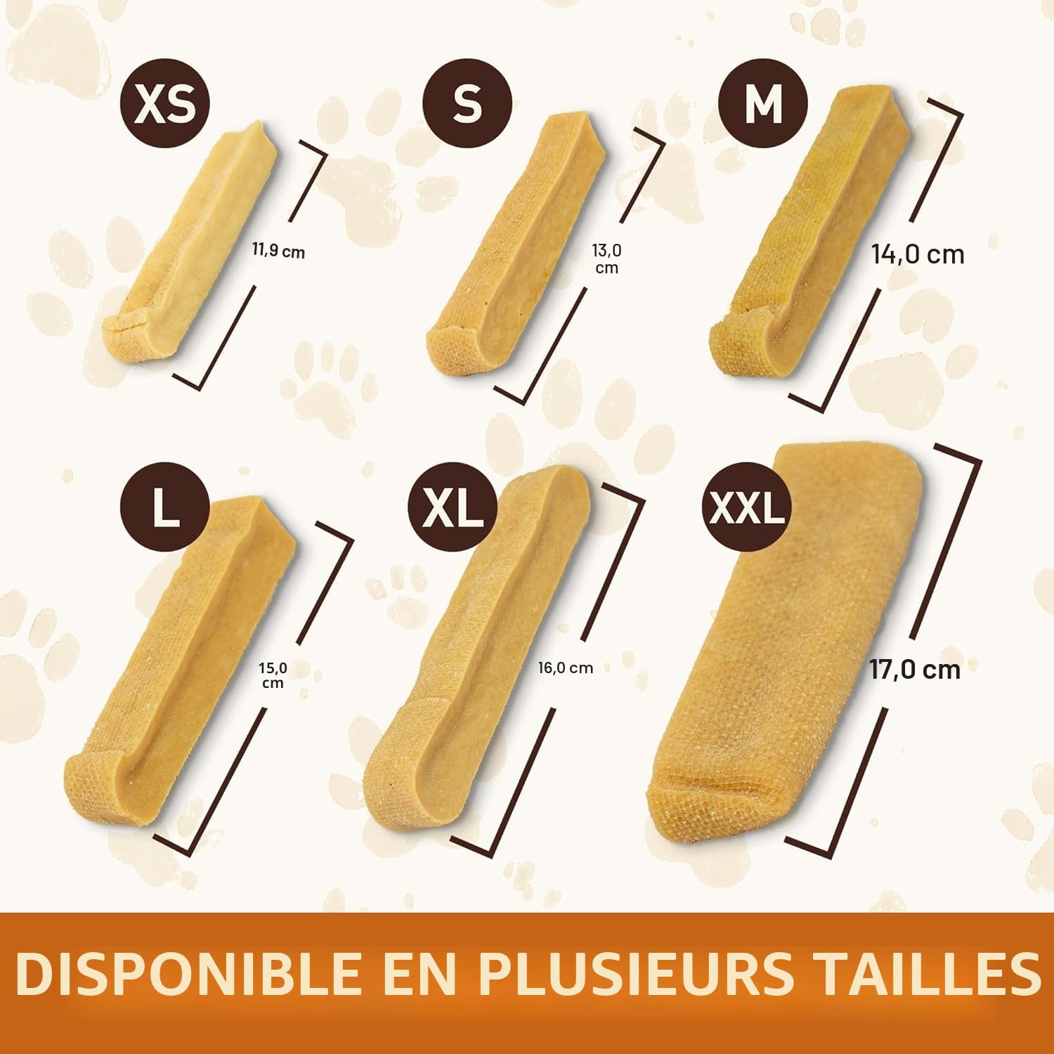 Wildfang® Fromage de Yak, Jouet pour Chien à Mâcher, Moyen pour Chiens de 5 à 25 kg – Bâtonnet Dentaire, Dureté Fromage de l'Himalaya, Churpi, Friandise d'Éducation Chiot et Chien, env 72 g, Lot de 6