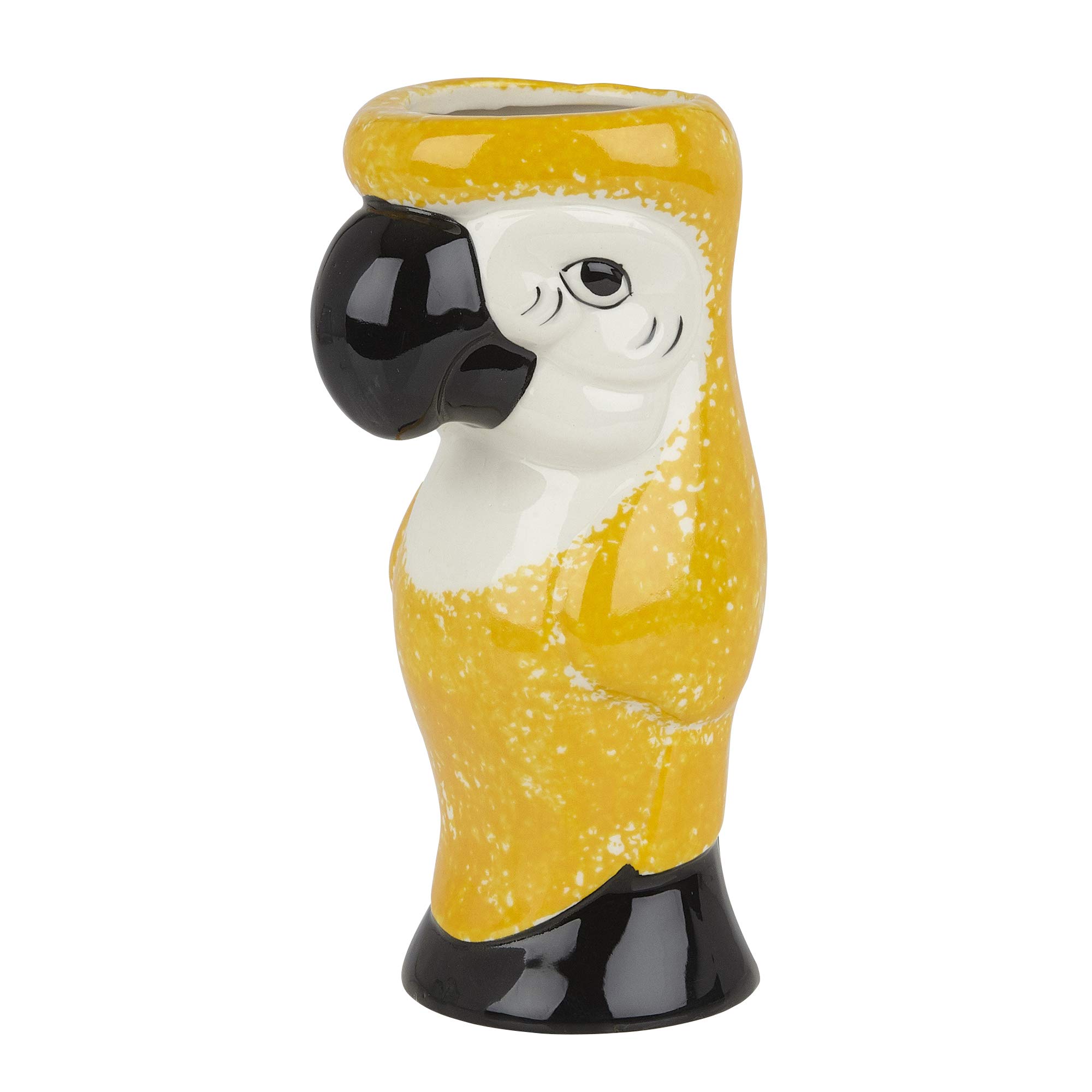 Beaumont Ceramic Parrot Tiki Mug - 750ml - Yellow