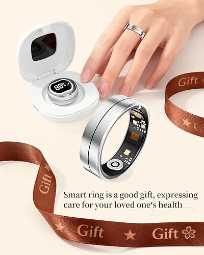 Miniatura 7 de Anillos inteligentes para mujeres y hombres, rastreador de salud de fitness con monitoreo del sueño, frecuencia cardíaca y seguimiento de actividad,