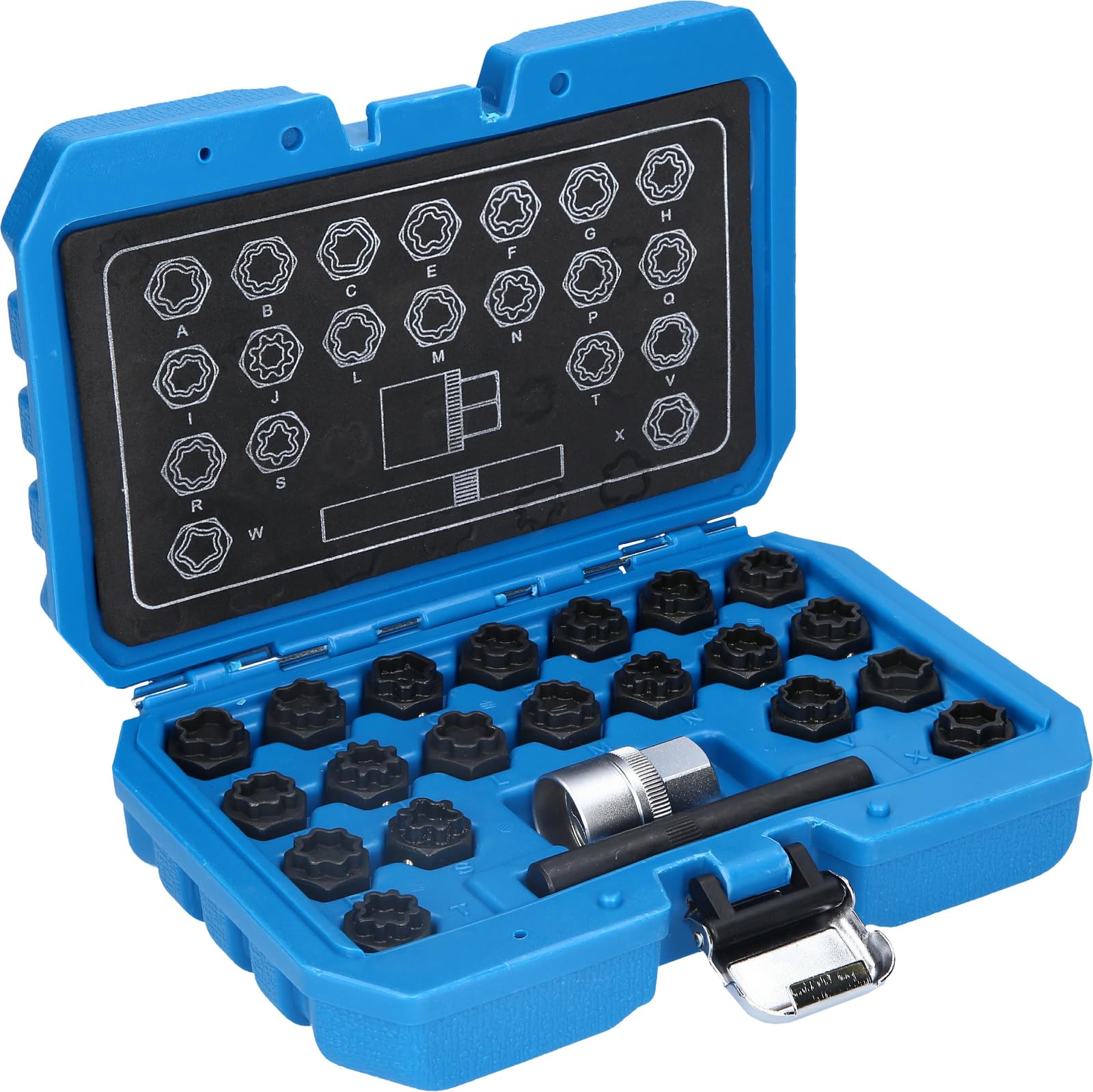 BRILLIANT TOOLS BT691360 Felgenschloss-Sortiment | für Audi 22-TLG. [Powered by KS Tools]