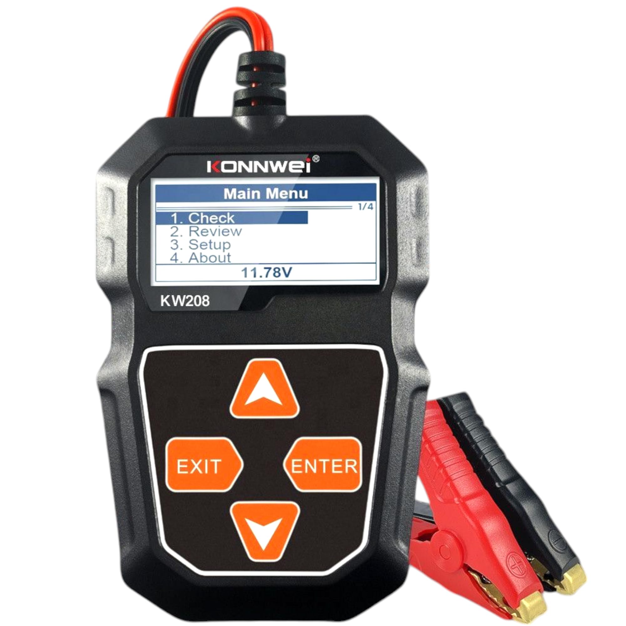 Amazon.co.jp: KONNWEI KW208 カーバッテリーテスター 12V。 100-2000