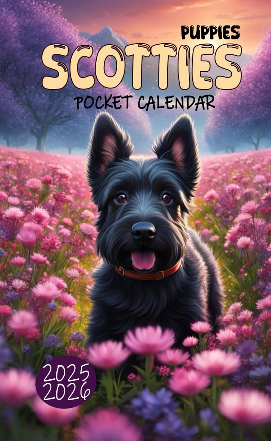 Scotties Puppies Pocket Calendar 20252026 2 Year Monthly Planner for