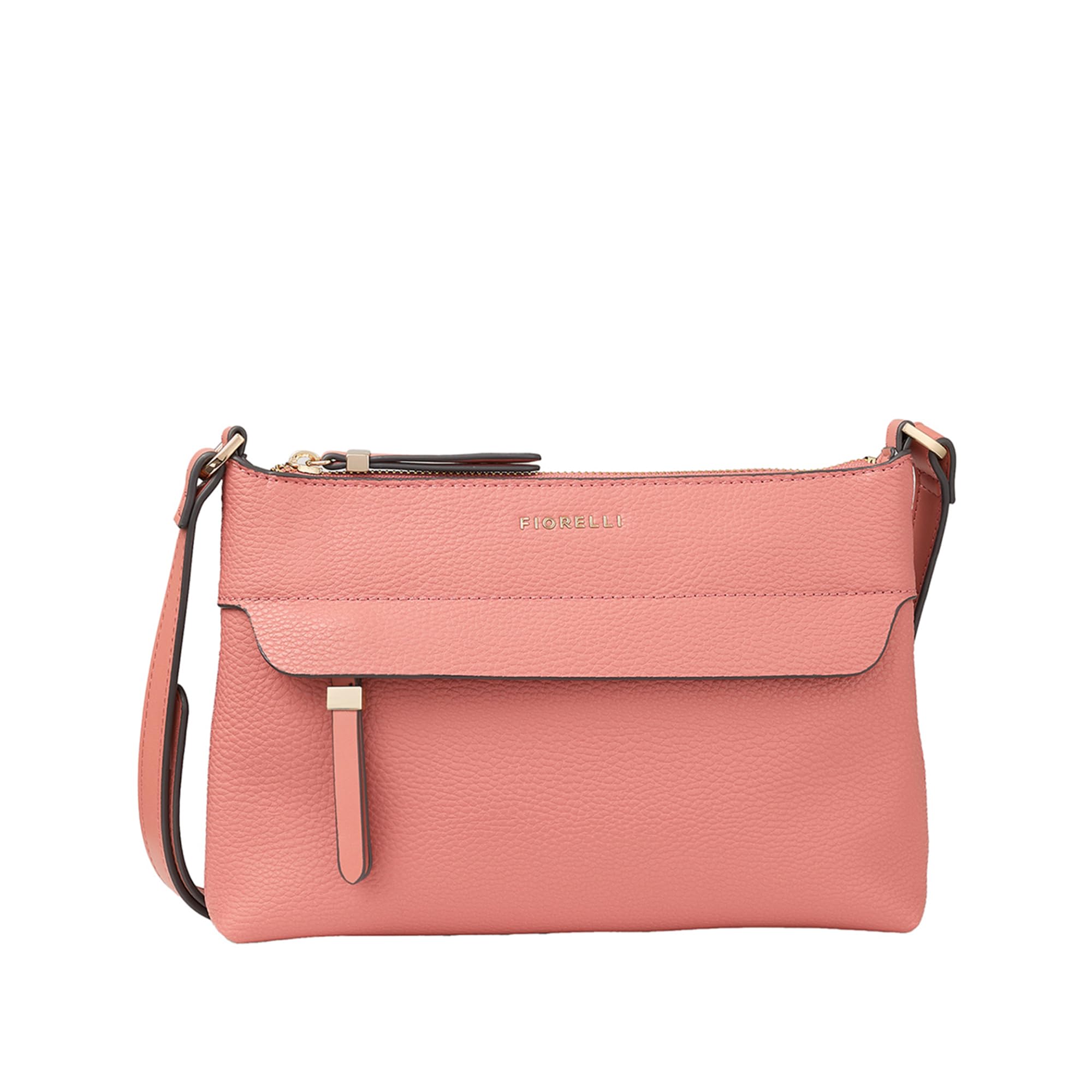Fiorelli Women's Isla Crossbody Bag, Lightweight & Stylish Shoulder Handbag with Adjustable Straps, Camelia Pink Faux Leather