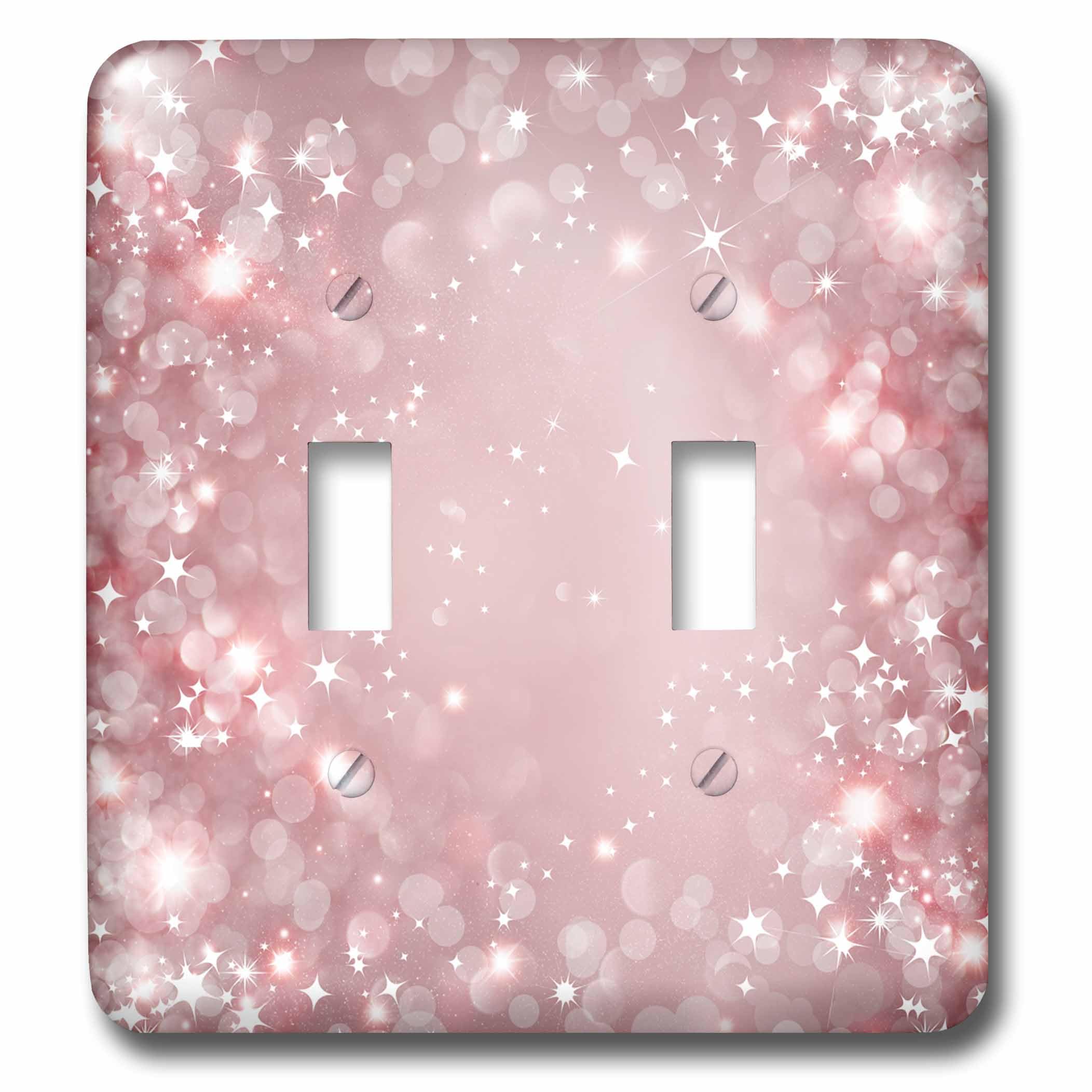 Interrupteur à bascule blanc et rose 3D Rose lsp_222283_2 commande lumineuse étoiles