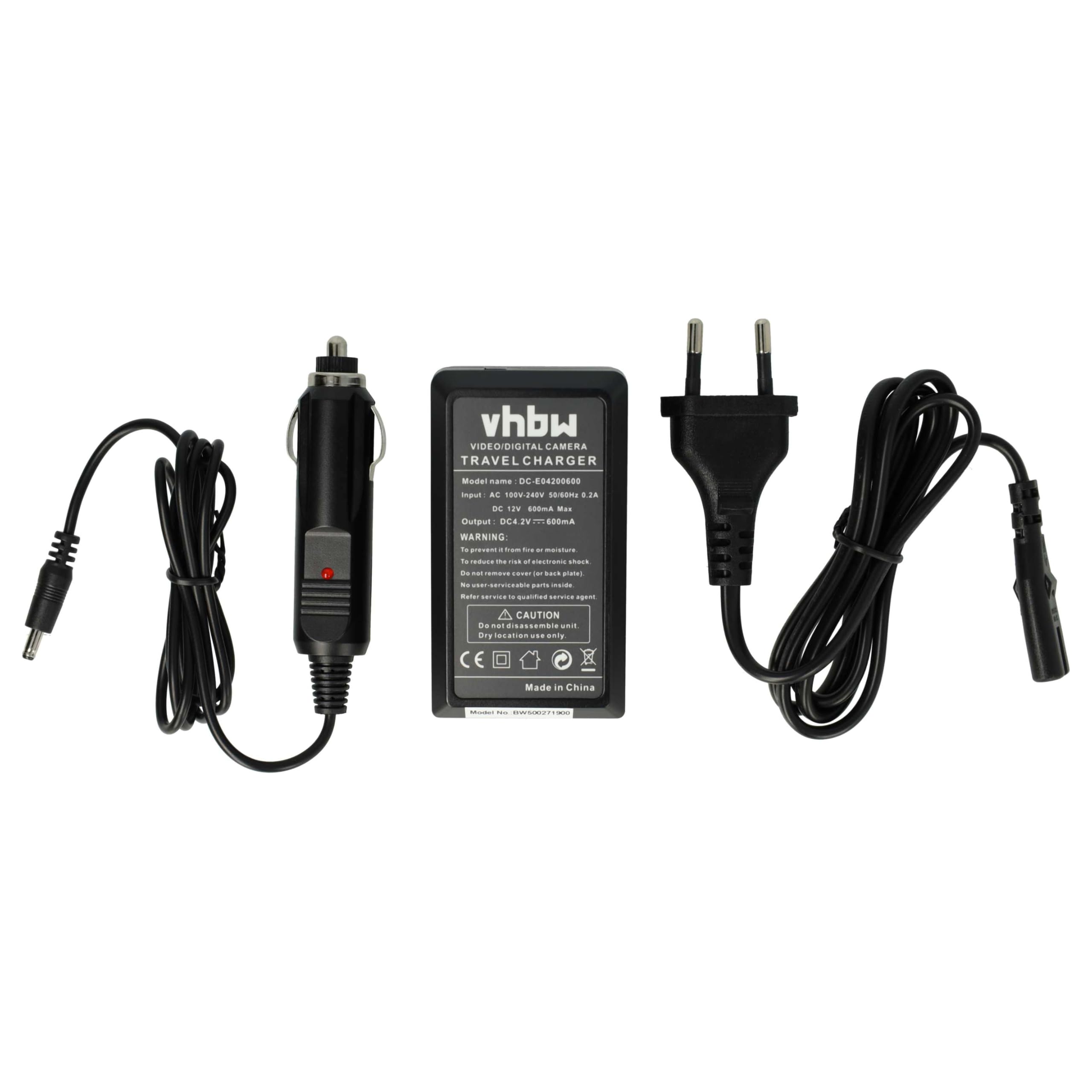 Caricatore Vhbw Per Sanyo Xacti DMX-HD1000/HD1010 – Base + Cavo Auto + Spia LED, 8,4V - 5