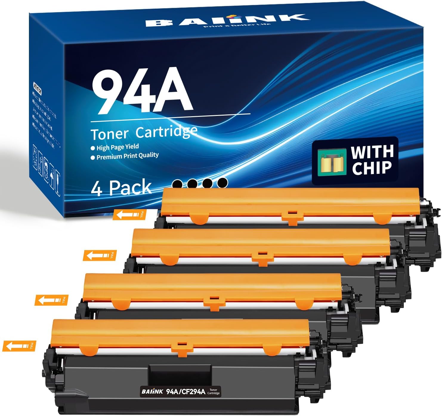 94A Toner Cartridge CF294A Replacement for HP 94A Toner Cartridge Black Compatible for HP LaserJet Pro MFP M118dw M148fdw M148dw M149fdw, Pro M118 M148 M149 (4 Black)