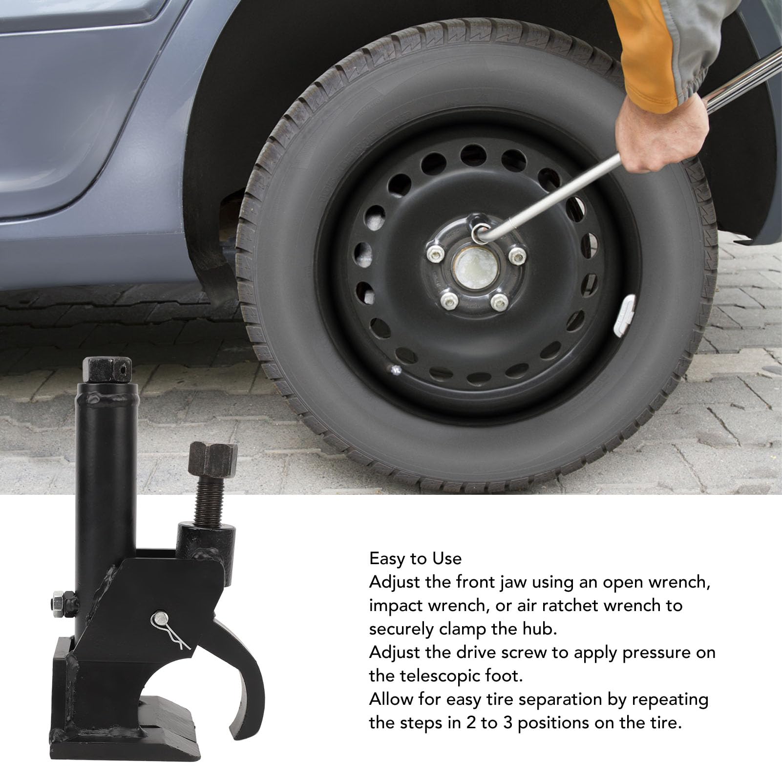 Keenso Martello Manuale per Auto, Smontagomme per Pneumatici, Smontagomme Manuale per Pneumatici, Portatile, Efficiente e Facile Azionare, Strumento di Riparazione per