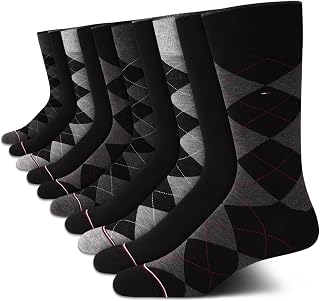 Tommy Hilfiger Mens 10 Pack Lightweight Everyday Dress Crew Socks | Soft Breathable Everyday Knit With a Smooth Flat Toe Seam, Lightweight All Day Comfort for Work, Business and Casual Wear