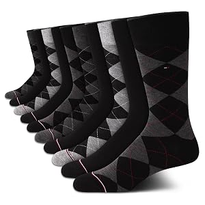 Tommy Hilfiger Mens Casual Soft Cotton Blend Crew Socks - 10 Pack