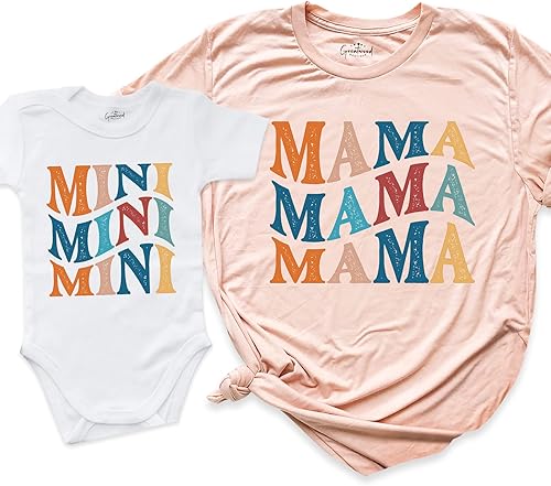 Miniatura 8 de Mama Mini Set Shirt, Retro Mama Shirt, Mommy and me Shirt, Matching Mommy and Me Shirt, Mommy and Me Outfits, Mom and Daughter Shirts, Mothers Day