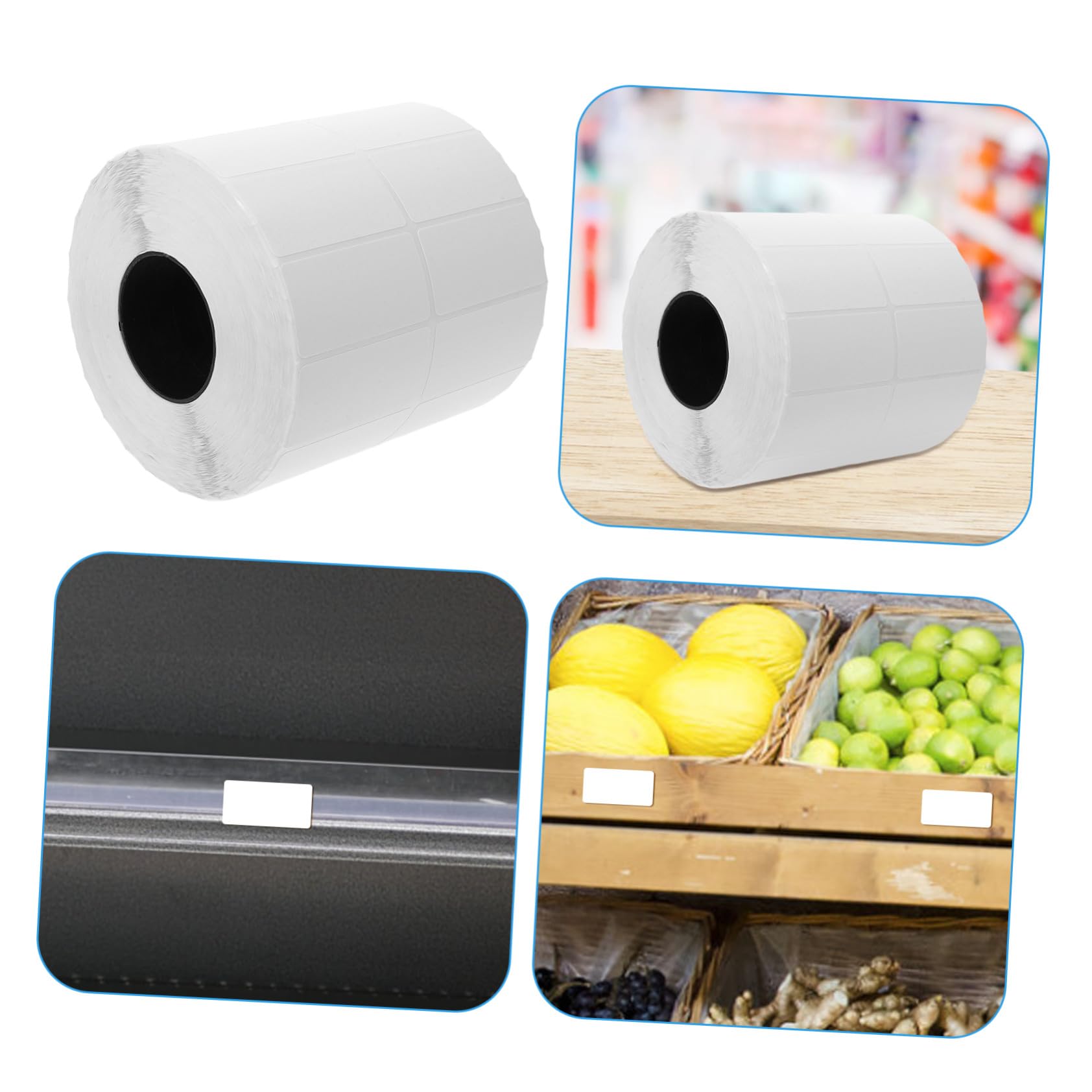Ipetboom Etichette Autoadesive per Alimenti in Carta Patinata Strato di Rame Rotolo da 4000 Etichette per Barattoli Cucina Congelatore Stampante per Etichette