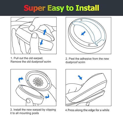 Miniatura 4 de Dr.Dre - Almohadillas Beats Studio 3 para los oídos, almohadillas de repuesto de piel con proteína, almohadillas de espuma viscoelástica, piezas de