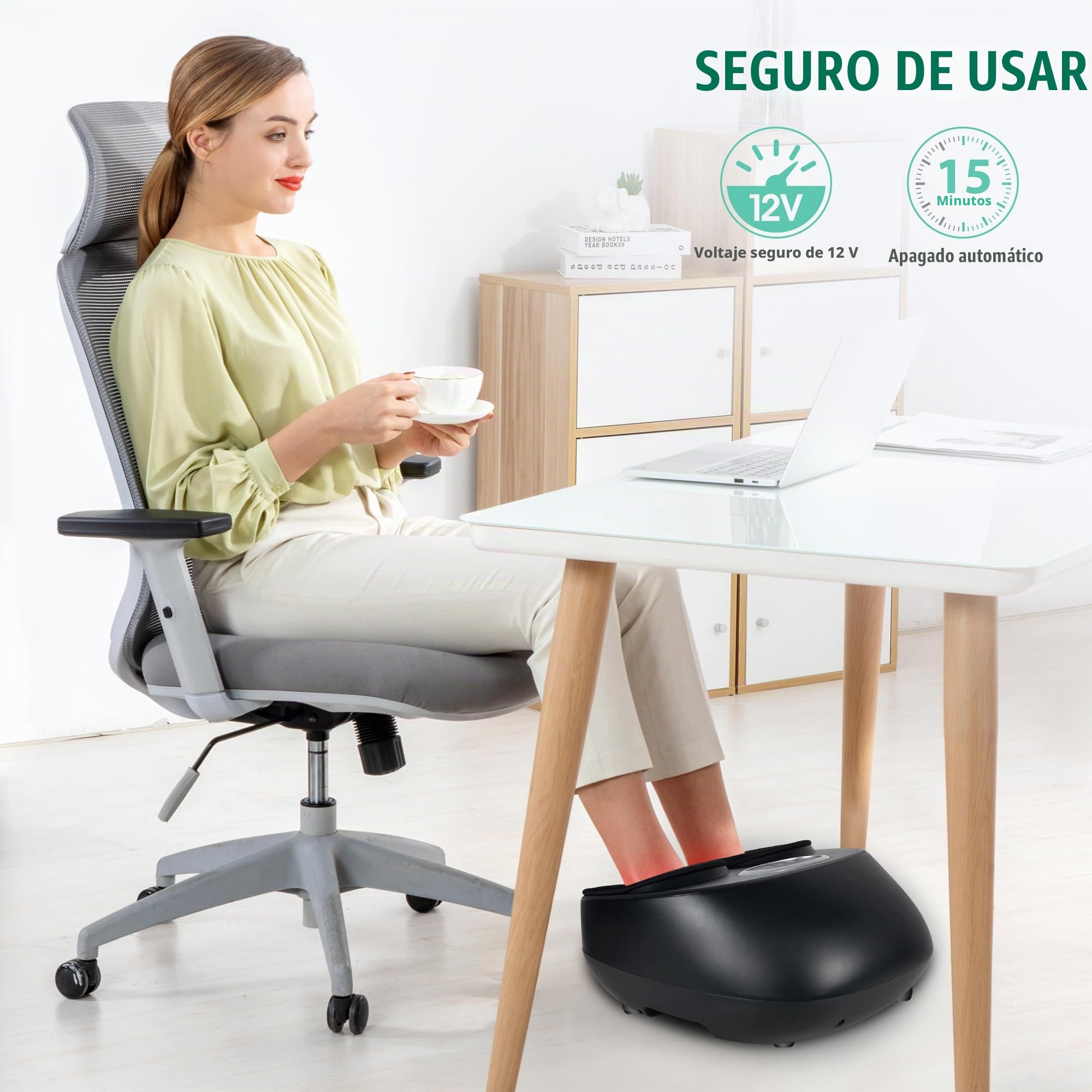SNAILAX Masajeador de pies con calor, masajeador de pies shiatsu para fascitis plantar y neuropatía, alivio del dolor, amasar, compresión, calentador de pies calentado, masajeador, Regalos