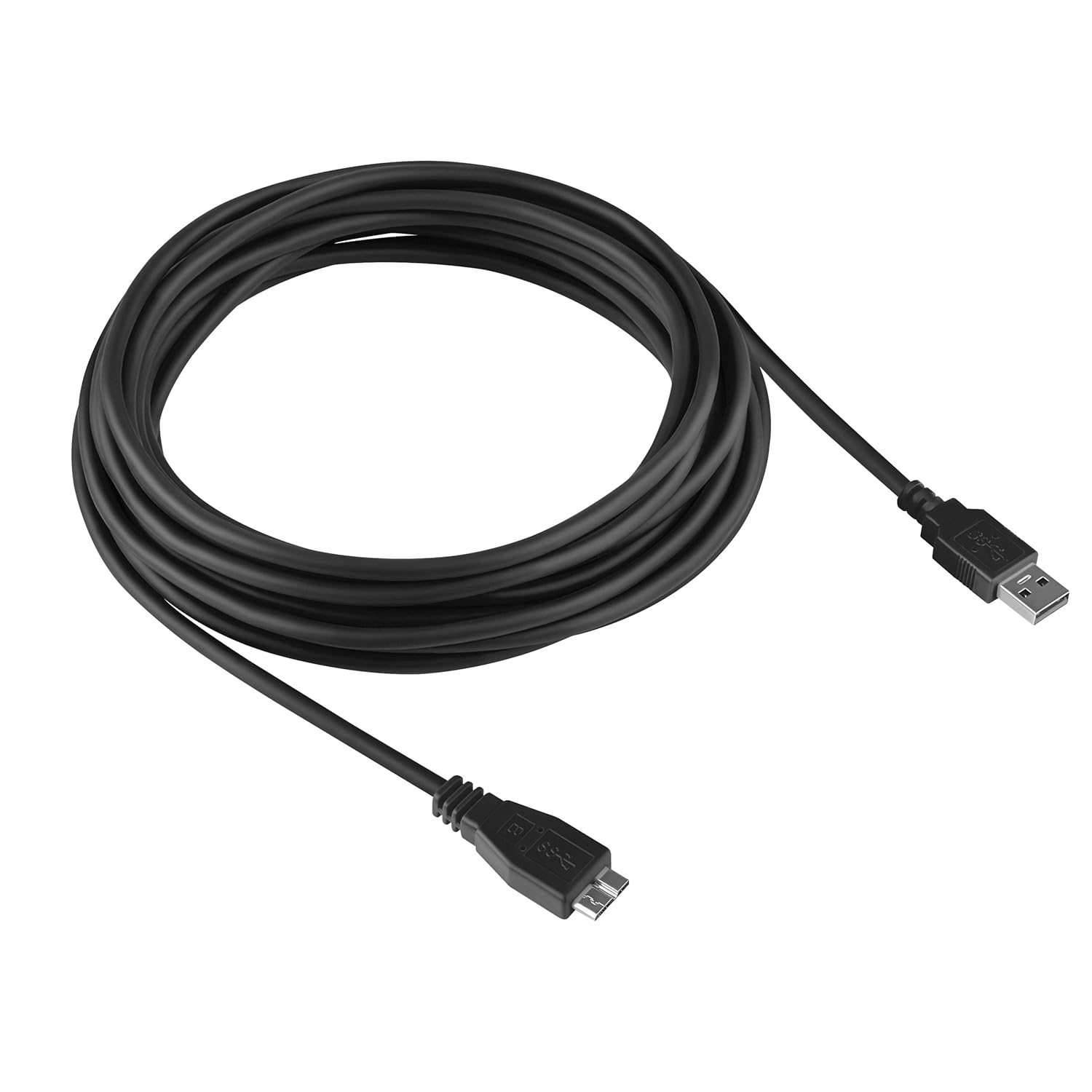 20ft USB Type A 3.0 to Micro-B SuperSpeed Compatible with Samsung Galaxy, Toshiba Canvio, Seagate FreeAgent and WD External Hard Drives and Canon, Fujifilm, Nikon Cameras for Tethering
