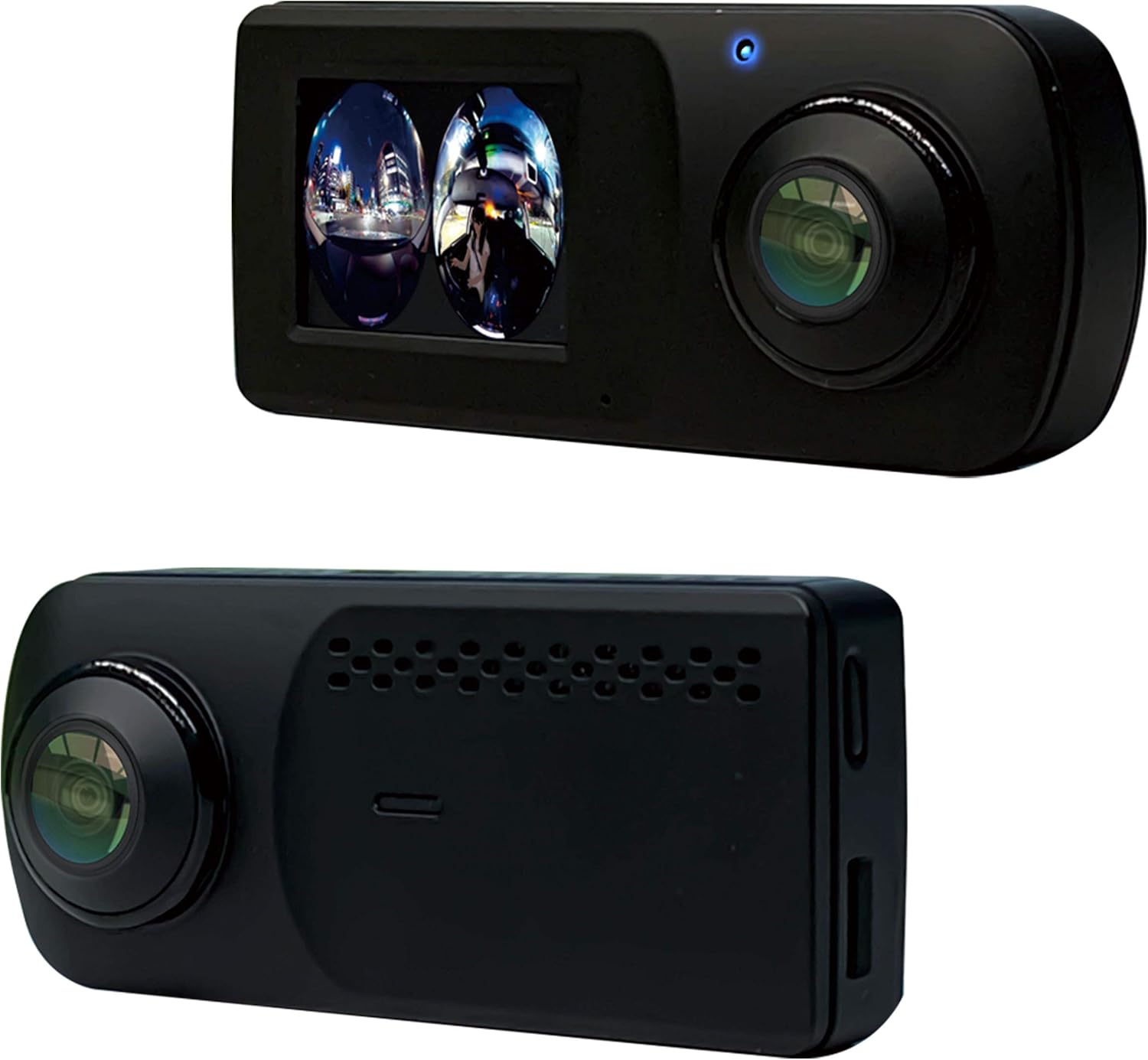 KEIYO KEIYO ENGINEERING CO.,LTD. ドライブレコーダー 360°カメラ前後2つ搭載 車内からの死角を極限まで軽減 2.0インチタッチパネル液晶で簡単操作 WDR対応で夜間に強い GPS内蔵でマップと連動 全天球録画 AN-R090